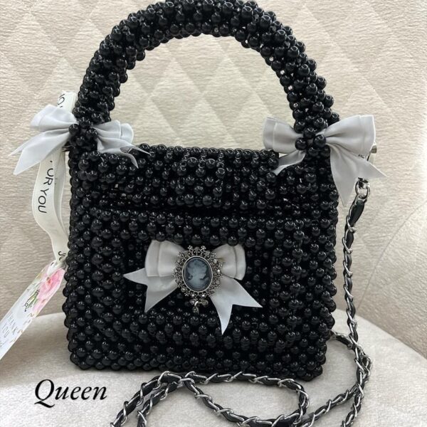 Black Beaded Bag – Classic Elegance with a Royal Touch
